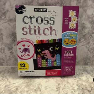 New! Kits For Kids Spice Box Cross Stitch Beginners Set 12 Patterns